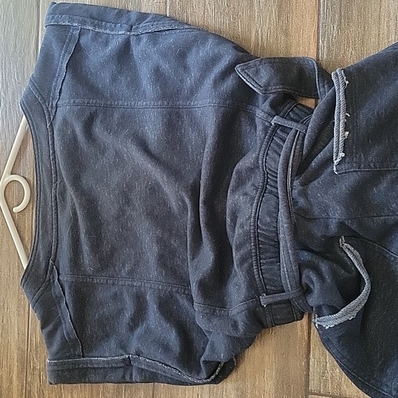 Anthropologie Daily Practice Utility Jumpsuit Blue Tie Waist - Picture 8 of 10